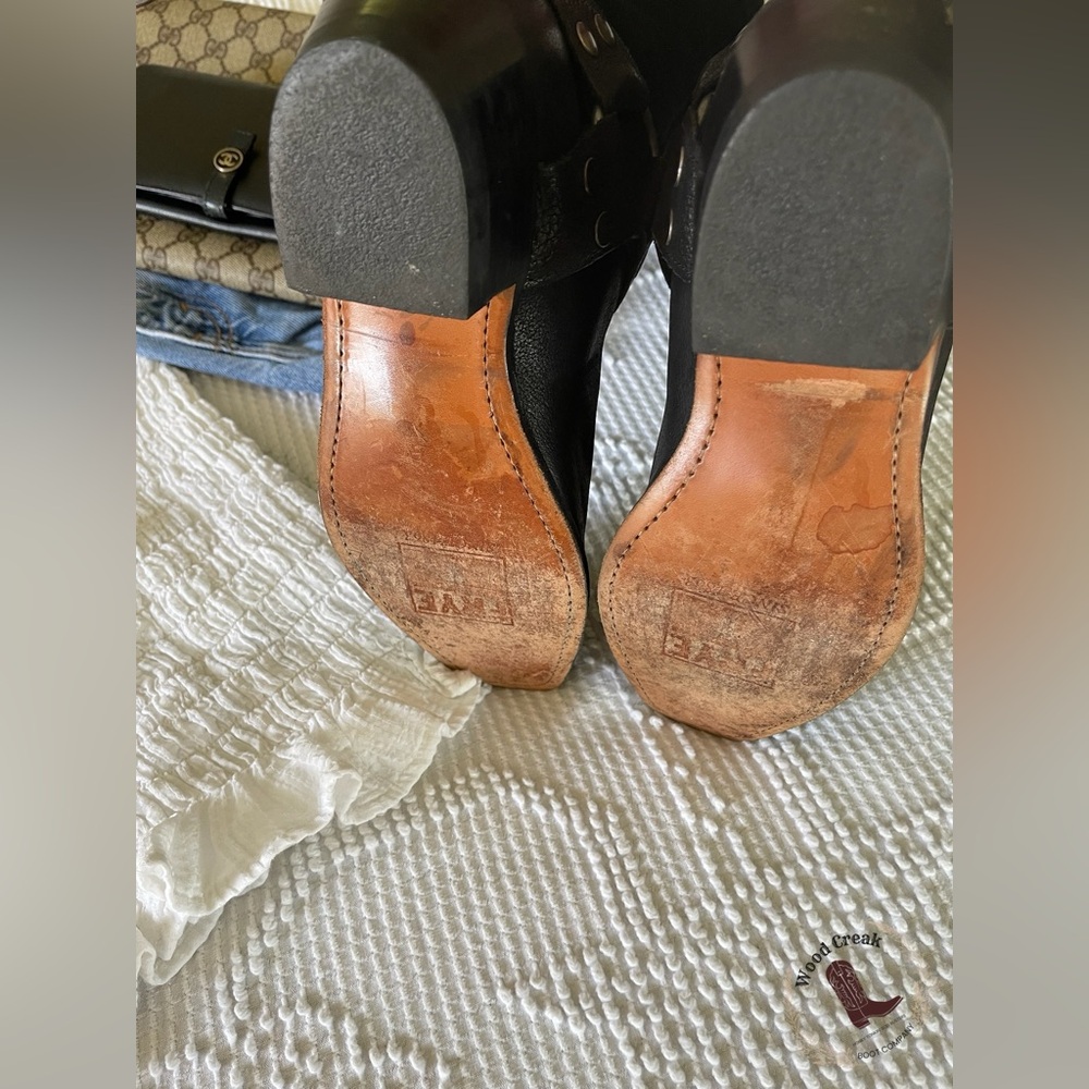 FRYE | Black Suede Harness Boots 15R - Picture 6 of 8